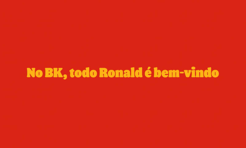 Burger King convida todos os Ronalds para ganharem sanduíches