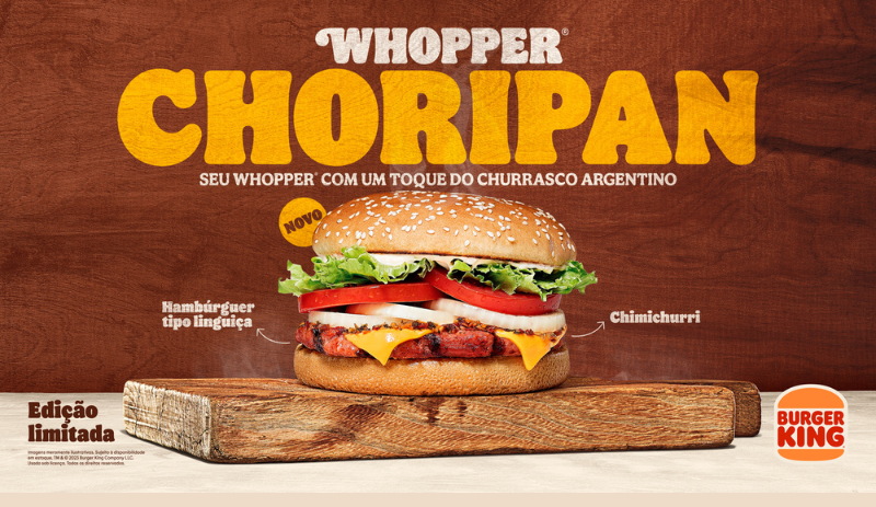 Burger King apresenta novo Whopper Choripan