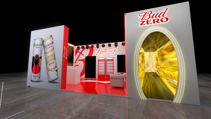 Bud Zero levou estande e latas personalizadas de séries ao Tudum