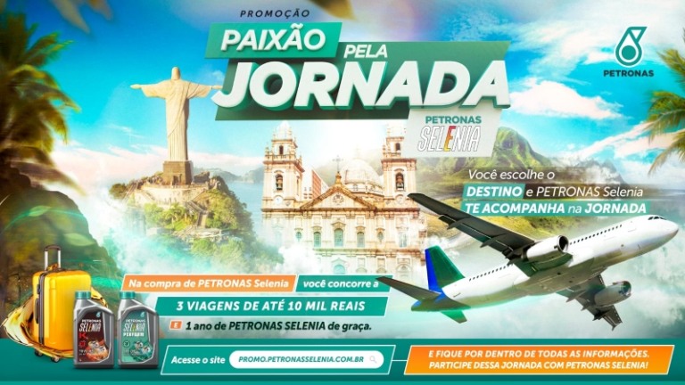 Petronas sorteia vale viagem de até R$ 10 mil e 1 ano de produtos