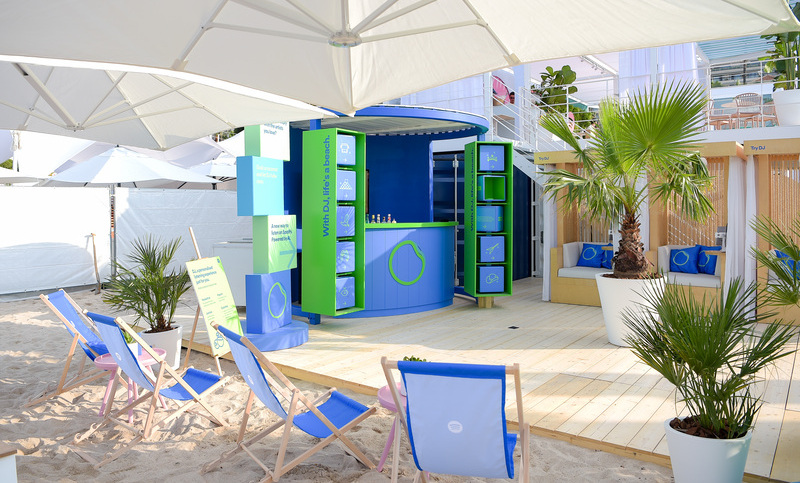 CANNES, FRANCE – JUNE 19: General view during the official unveiling of the Spotify Beach during Cannes Lions 2023 on June 19, 2023 in Cannes, France. (Photo by Antony Jones/Getty Images for Spotify)