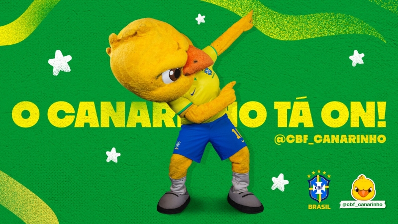 CBF e End To End lançam perfil nas redes sociais do mascote Canarinho