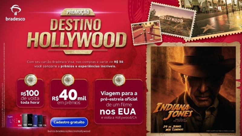 Bradesco e Visa estreiam segunda fase da Promoção 'Destino Hollywood'