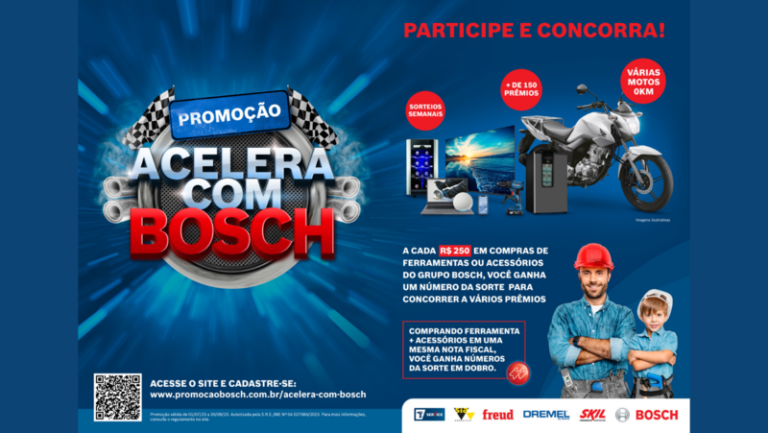 Promoção 'Acelera com Bosch' sorteará motos 0KM