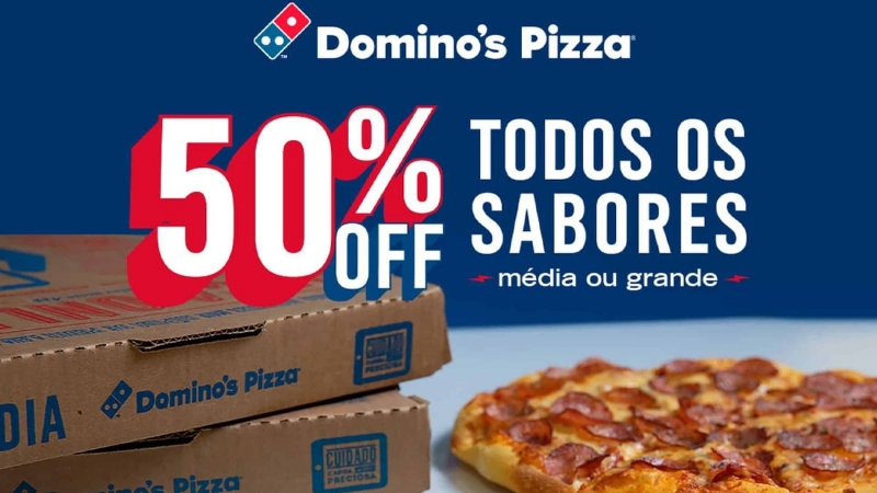 Domino’s divide a conta com o cliente e oferece 50% off por uma semana