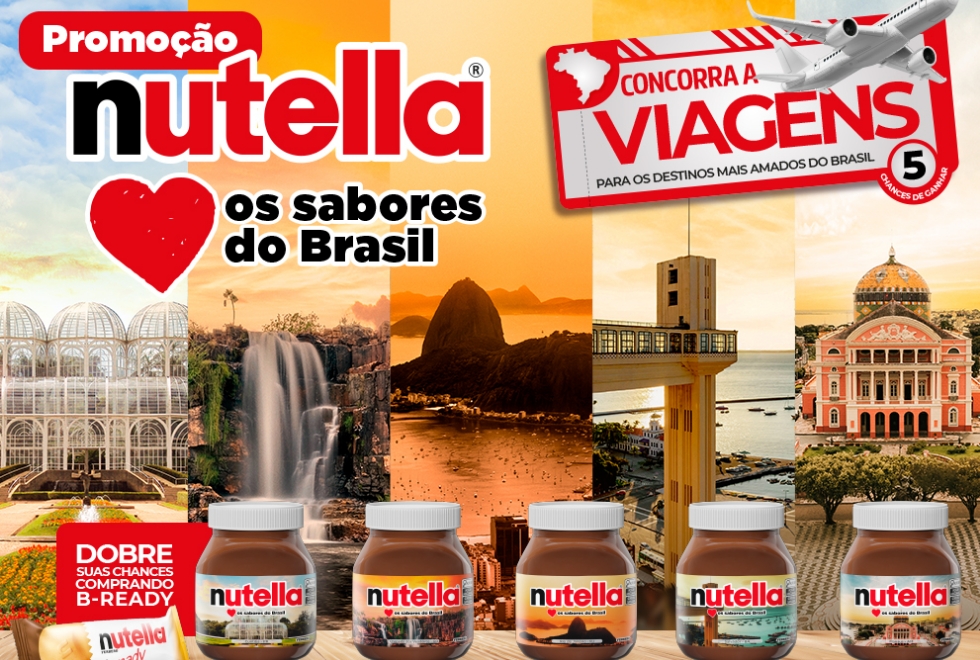 Nutella homenageia culinária e beleza do Brasil em nova campanha promocional