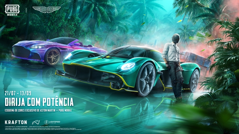 Aston Martin acelera com classe no mundo de PUBG MOBILE