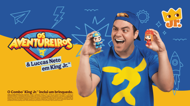 Burger King traz brindes no combo King Jr do filme do Luccas Neto