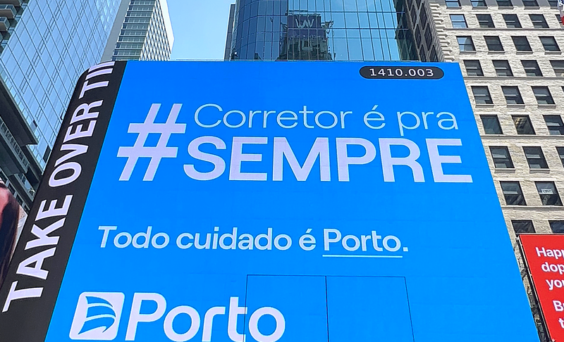 Porto leva nova fase da campanha 'Todo Cuidado é Porto' à Times Square