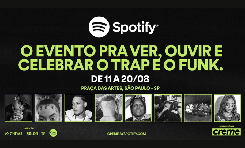 Spotify transforma playlist 'creme' em experiência interativa para fãs de Trap e Funk