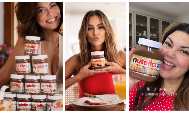 Nutella exalta a diversidade brasileira com Juliana Paes, Deborah Secco e Fabiana Karla