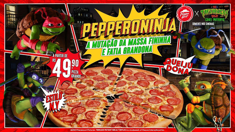 Pizza Hut lança 'Pepperoninja' para filme ‘As Tartarugas Ninja: Caos Mutante'