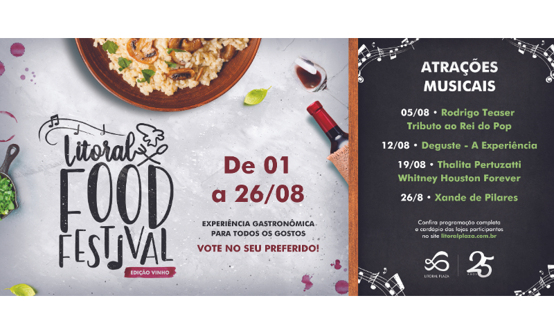 Litoral Food Festival terá diversas atrações na segunda edição