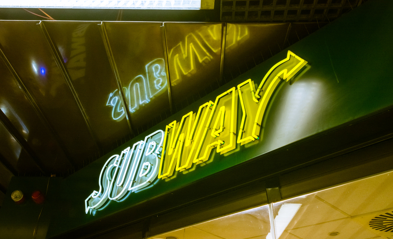 Subyway Restaurant Logo in Stuttgart Stadtmitte Subway Station October 27 2017