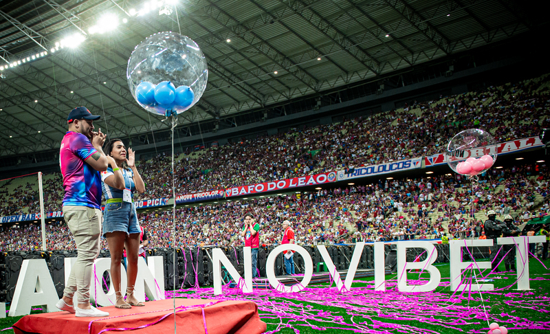 Novibet realizou chá revelação em estádio no Dia dos Pais