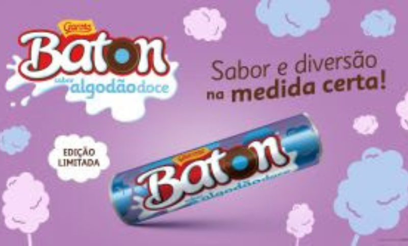 Baton lança edição especial recheada com sabor de algodão doce