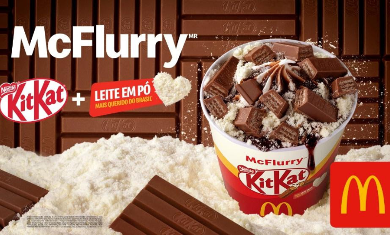 McDonald’s lança McFlurry de KitKat com leite em pó mais querido do Brasil