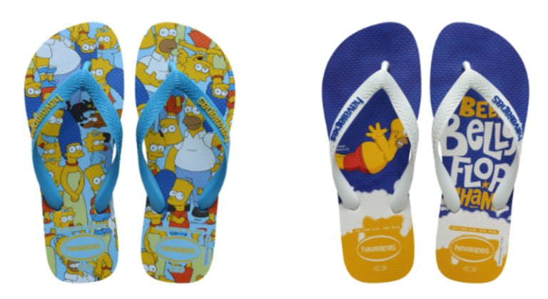 Havaianas traz novas estampas inspiradas nos Simpsons