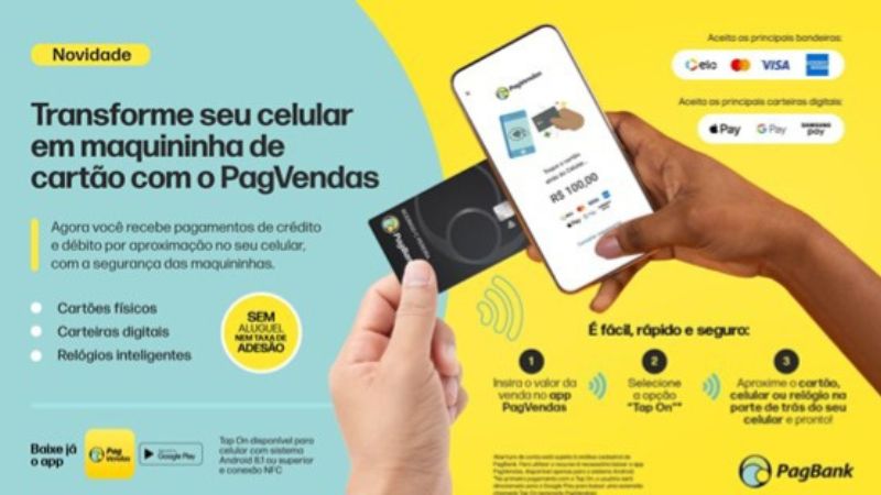 PagBank transforma celular em maquininha de cartão