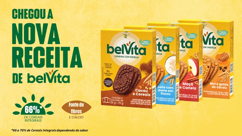 Mondelez Brasil aposta no território de bem-estar com nova receita do biscoito belVita