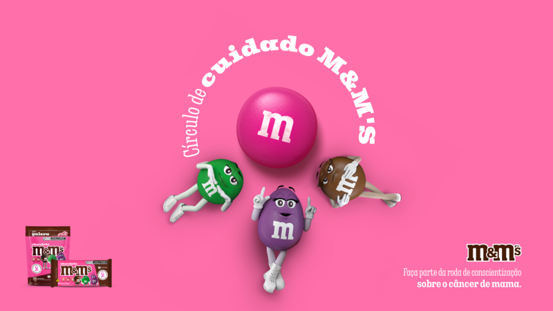 M&M'S reforça prevenção contra o câncer de mama no Outubro Rosa