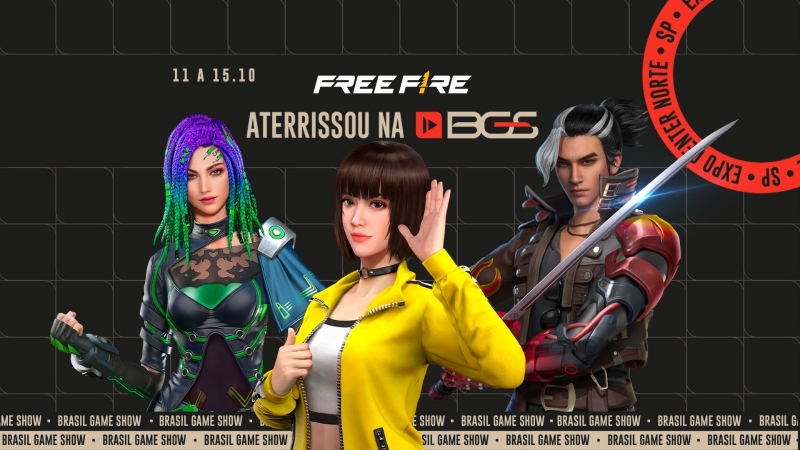 Free Fire participa da Brasil Game Show 2023 com showmatch e ativações