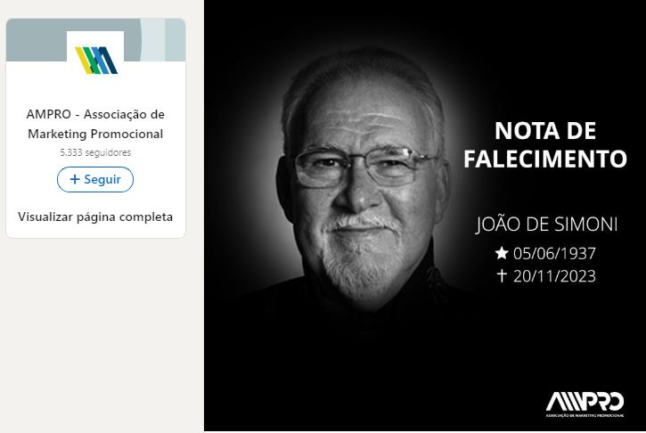 Mercado faz últimas homenagens para  João De Simoni