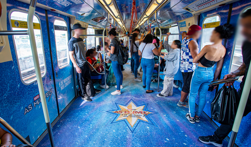 Disney leva experiência ao metrô de São Paulo para lançamento de 'As Marvels'