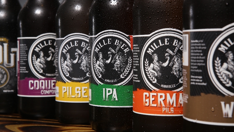 Millebier leva contraste para os copos da Bierville