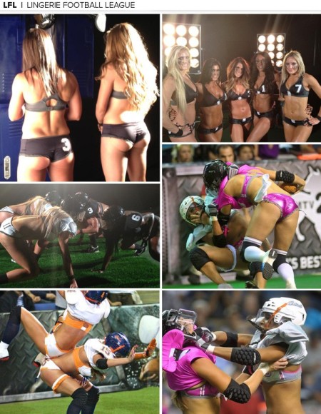 A moda é lingerie no futebol americano