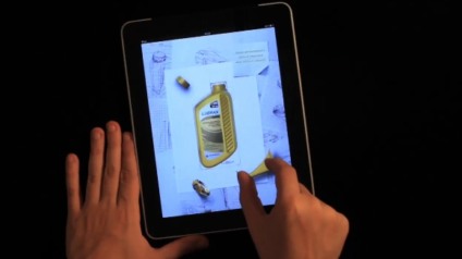 Lubrax no iPad com anúncio interativo