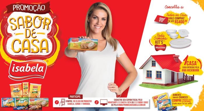 Isabela sorteia uma casa em ação com Ana Hickmann