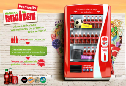 Coca-Cola com a promoção a Máquina da Felicidade