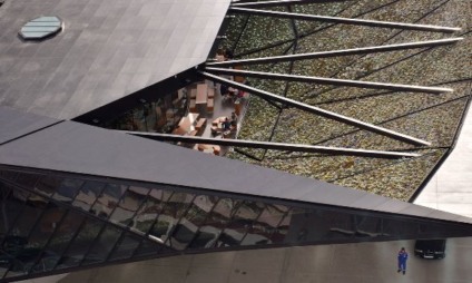 McDonald's restaurant is made of glass