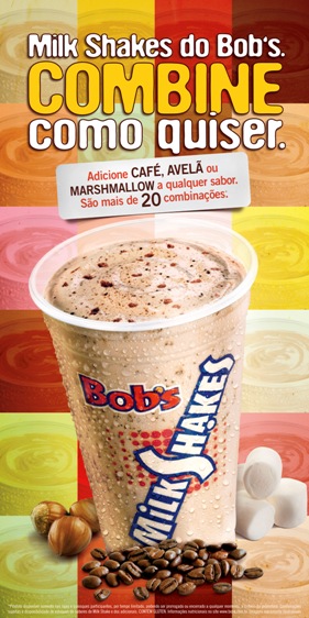 Clientes do Bob's poderão criar o Milk Shake dos sonhos