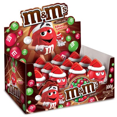 Papai Noel do M&M'S nos pontos de venda