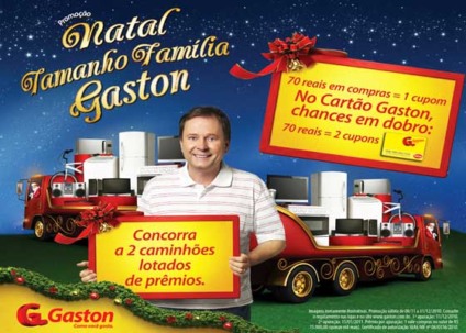 Gaston com caminhões de prêmios neste Natal