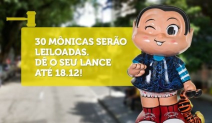 Esculturas da Mônica Parade vão a leilão beneficente