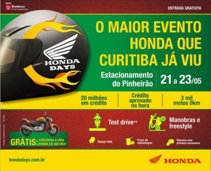Concessionárias de motos Honda realizam feirão