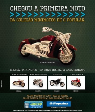 O Popular leva a seus leitores miniaturas de motos