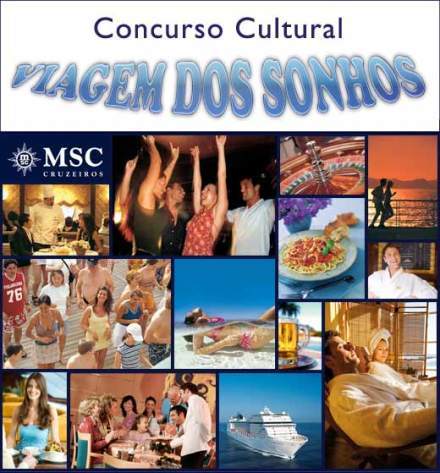 Viagem dos sonhos na ação promocional da MSC Cruzeiros