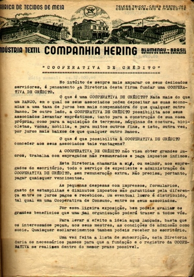 Museu Hering homenageia cooperativas