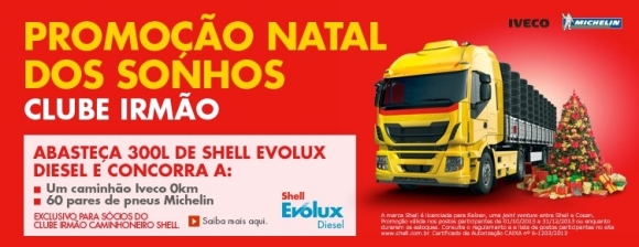 "Clube Irmão Caminhoneiro Shell" tem prêmios para sócios