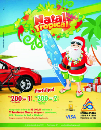"Natal Tropical" do Litoral Plaza sorteia dois carros "Natal Tropical" do Litoral Plaza sorteia dois carros