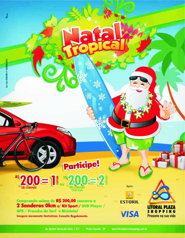 "Natal Tropical" do Litoral Plaza sorteia dois carros