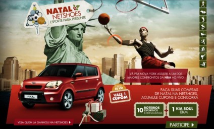 Viagem e carro na promo de Natal da Netshoes Viagem e carro na promo de Natal da Netshoes