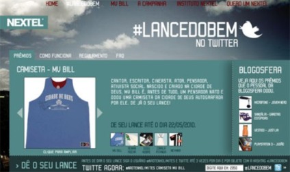 Nextel com "Lance do Bem" no Twitter