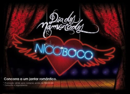 Jantar romântico na promoção da Nicoboco