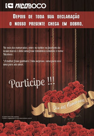 Frases de amor rendem kits da Nicoboco
