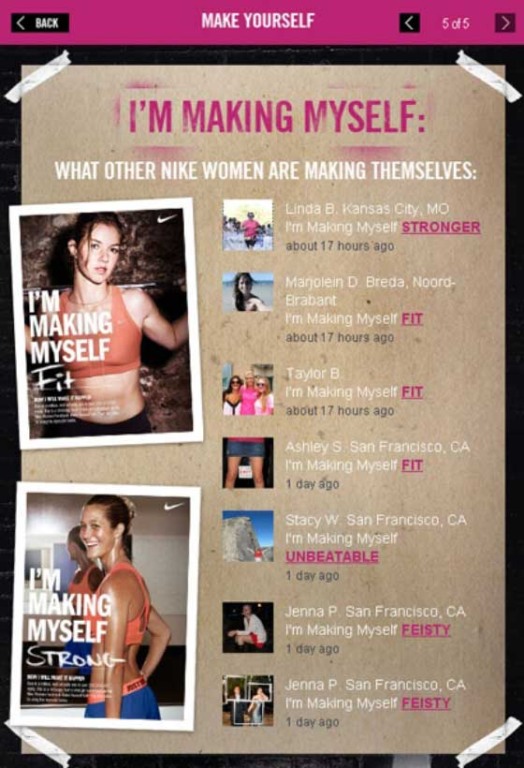 Nike cria "Eu estou me tornando" para mulheres